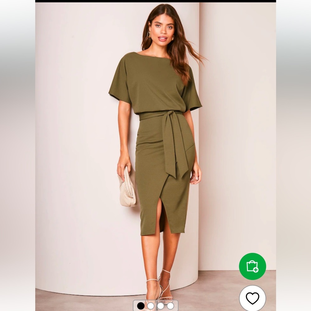 Worn once! Olive green dress from macys